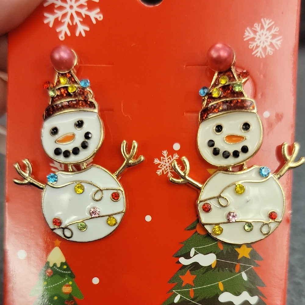 Festive Snowman Earrings